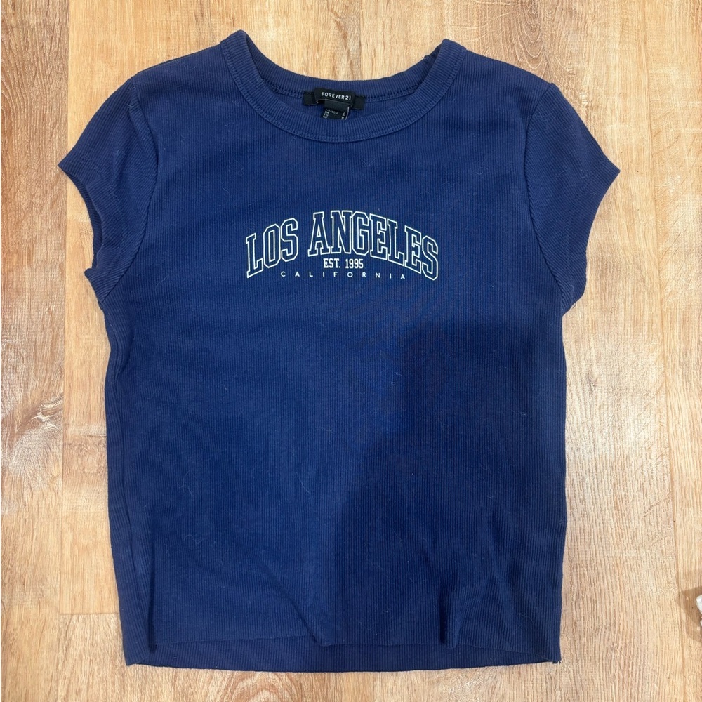 Navy blue baby tee
